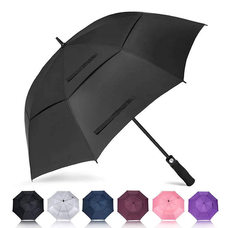 Double Layer Windproof Auto Open Golf umbrella